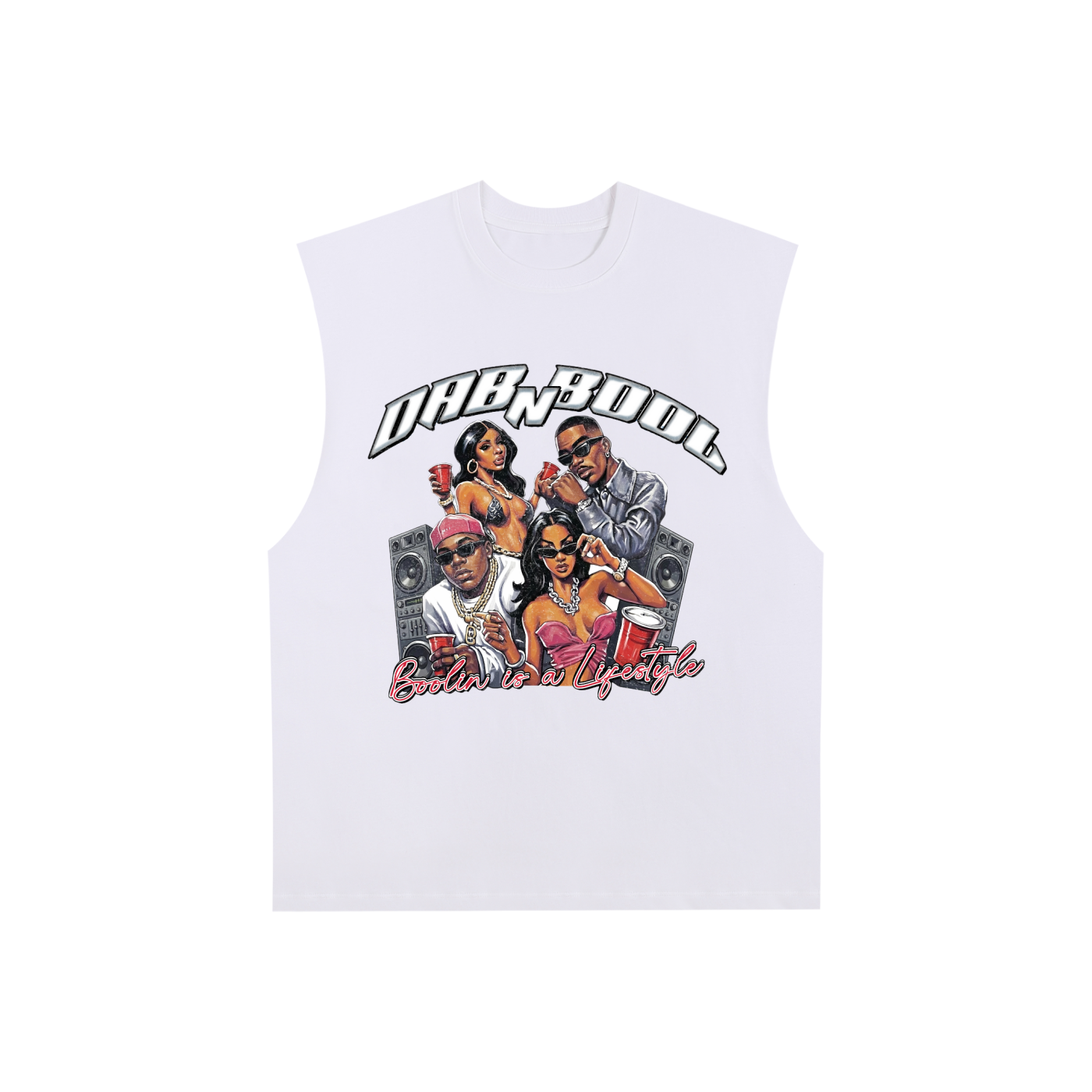 Raw Edge Cotton Tank Top