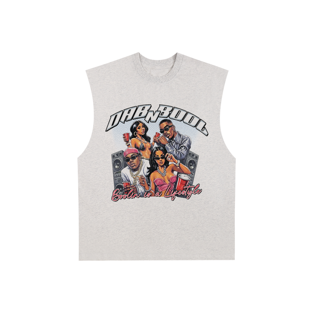 Raw Edge Cotton Tank Top